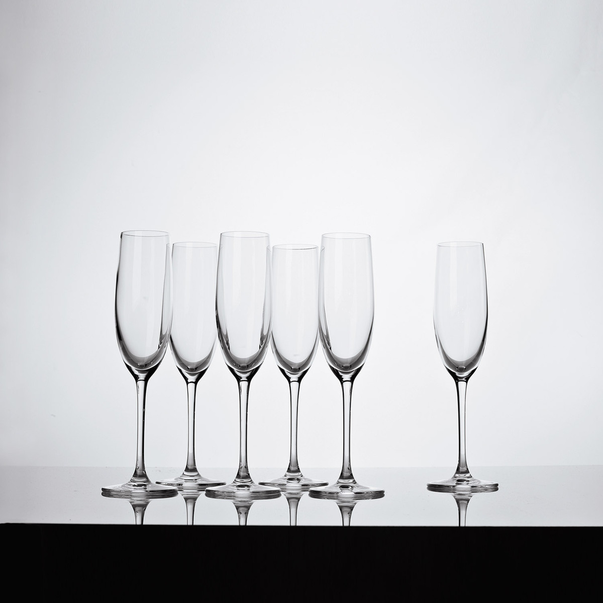 Set de 6 copas para champagne Claris Flute #GL-D107 – Korin – La