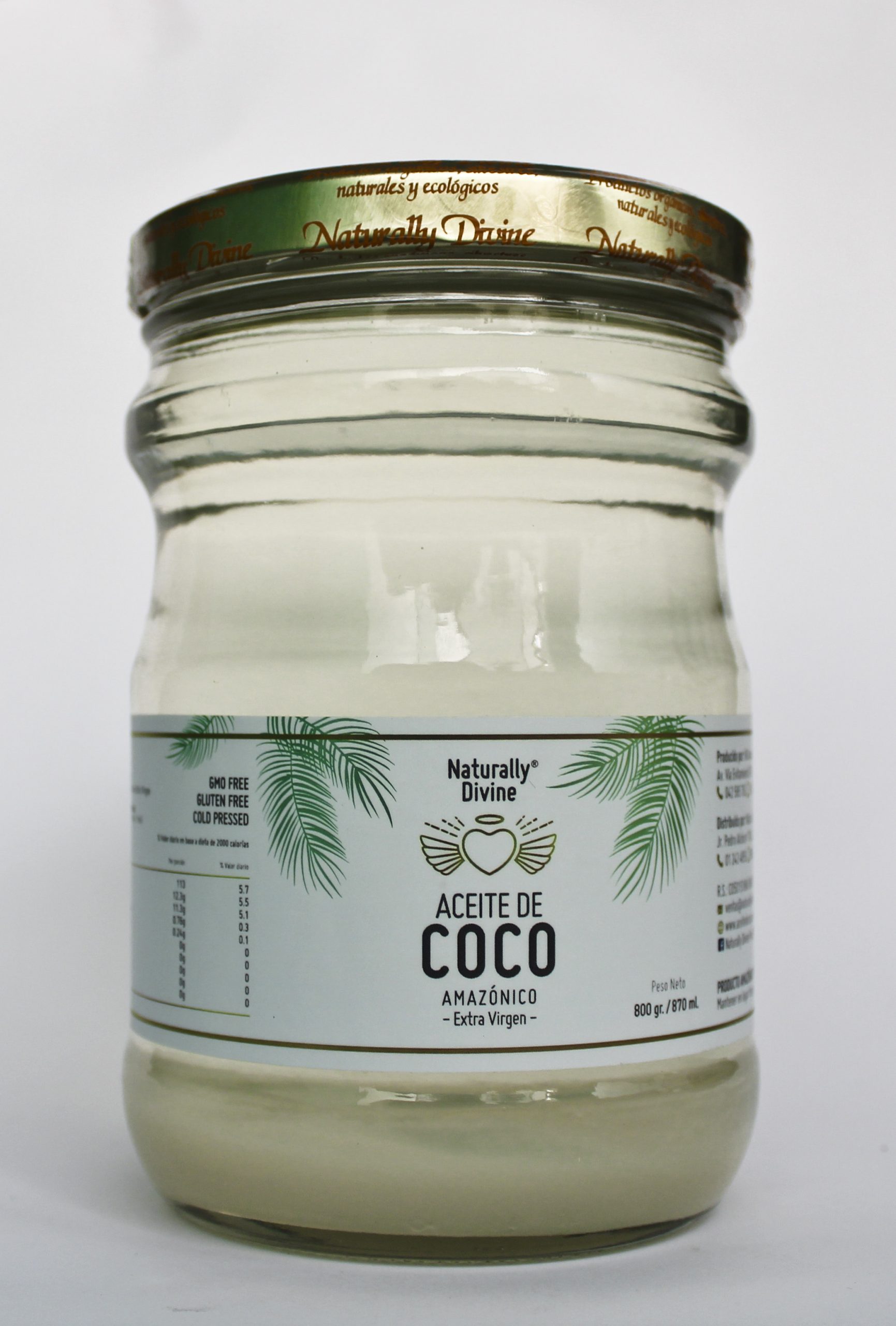 Aceite de coco virgen 120ml - Naturally Divine